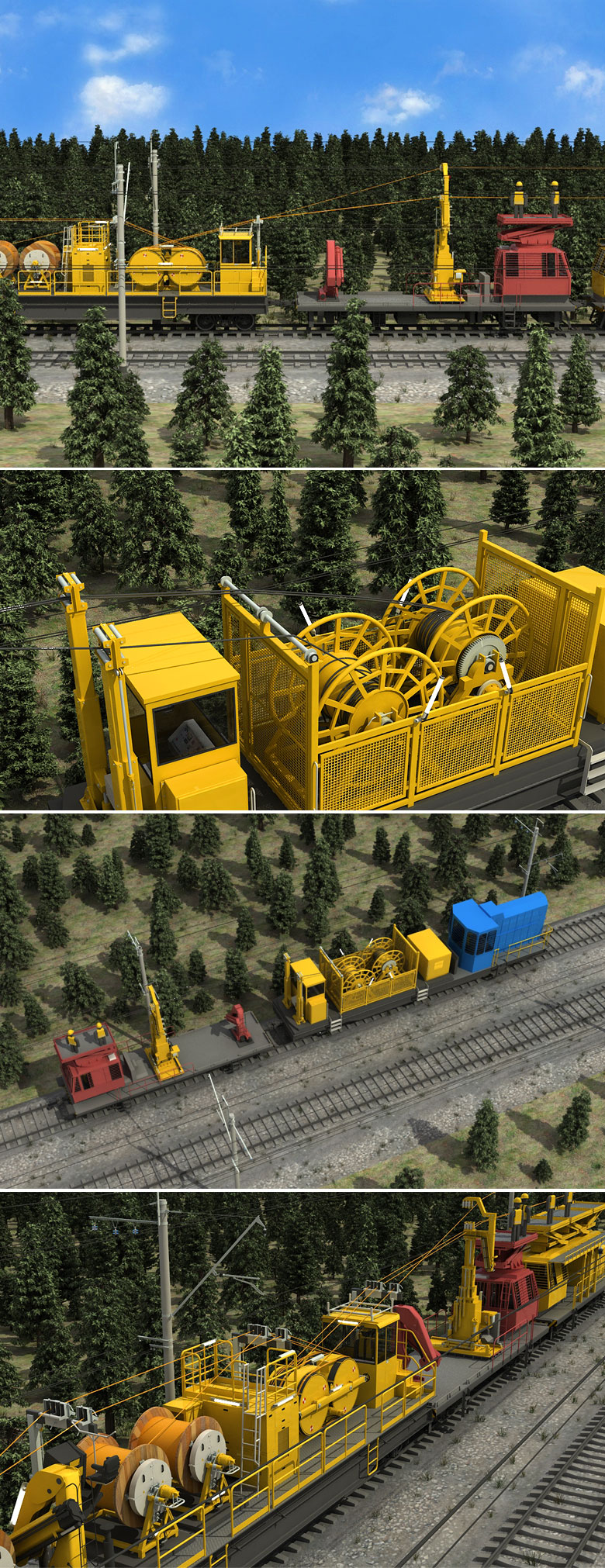 3D видео презентация железнодорожного монтажного оборудования